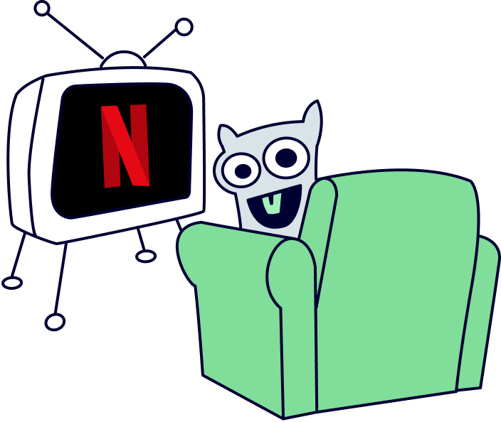 Student streaming Netflix online