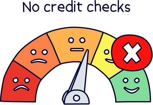 No credit checks