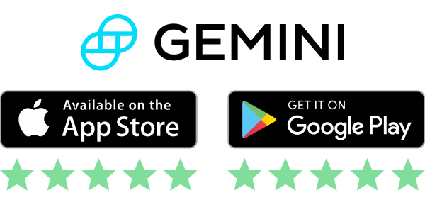 Gemini App Store and Google Play rating