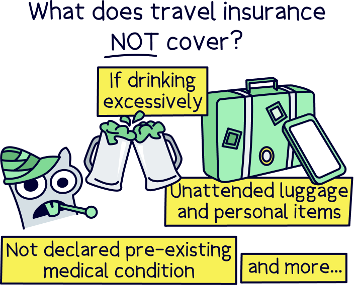 What does travel insurance NOT cover? 