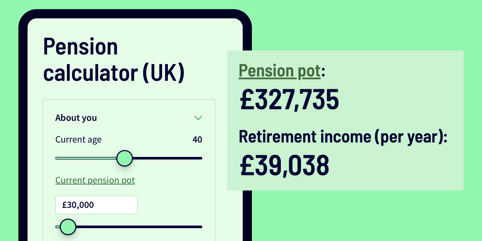 Pension calculator 