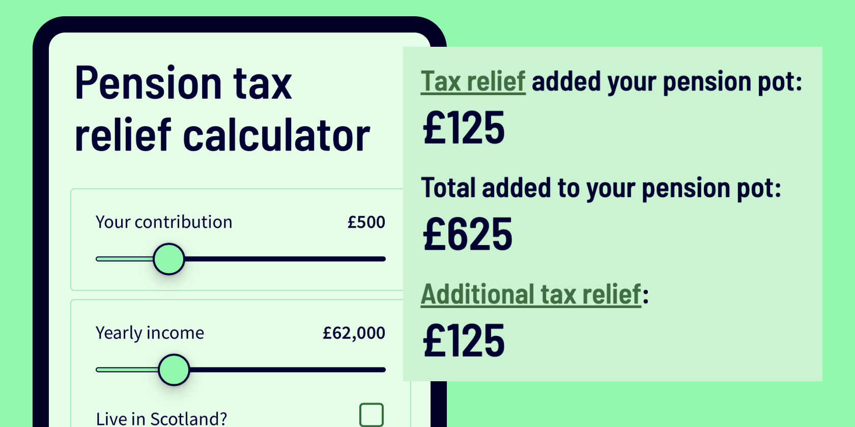 Pension tax relief calculator 