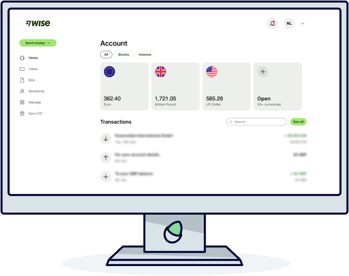 WISE business account for multiple currencies