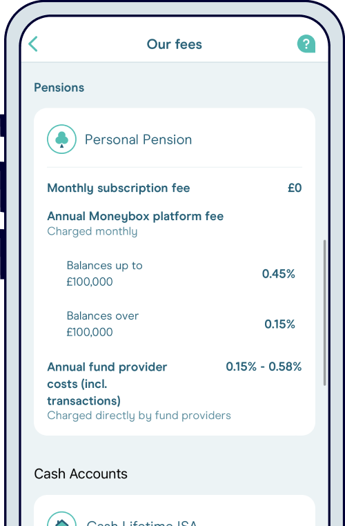 Moneybox fees