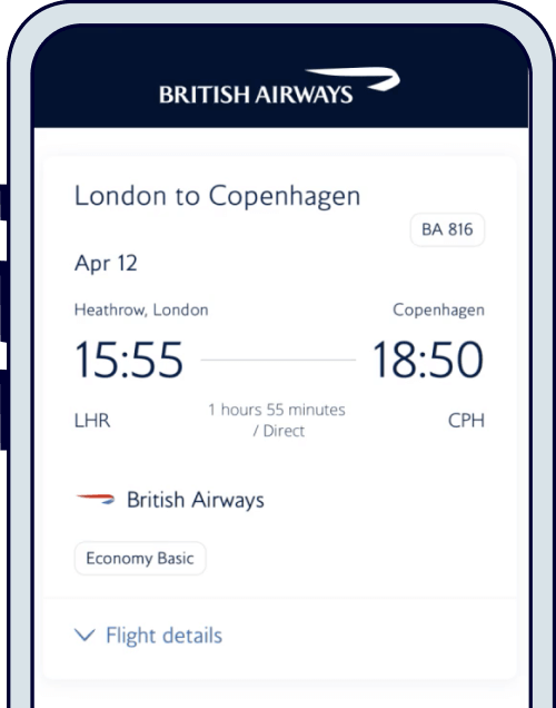 British Airways app