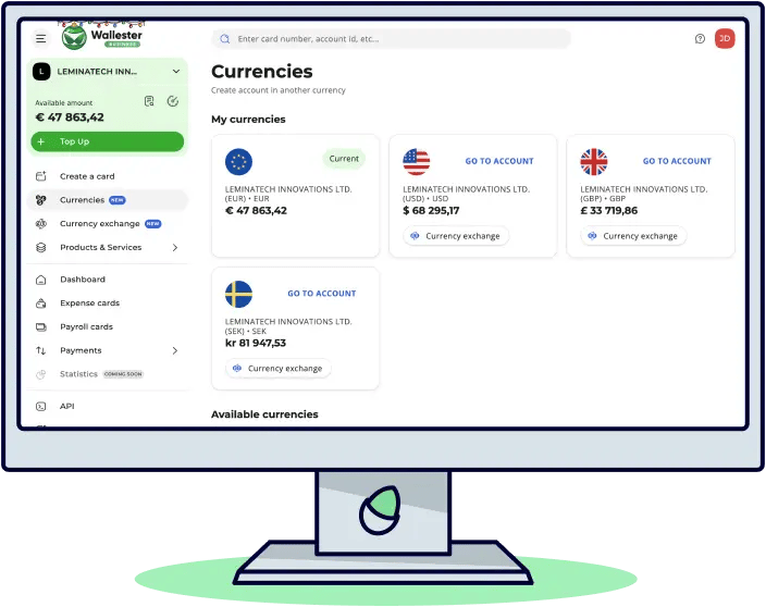 Wallester currencies