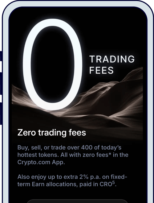 Crypto.com Zero trading fees